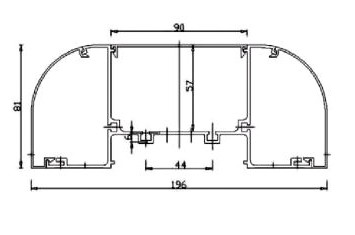 Консоль горизонтальная настенная установочная, серия A-BHU-0B